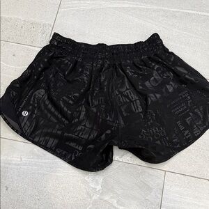 Lululemon Athletica Black Patterned Shorts